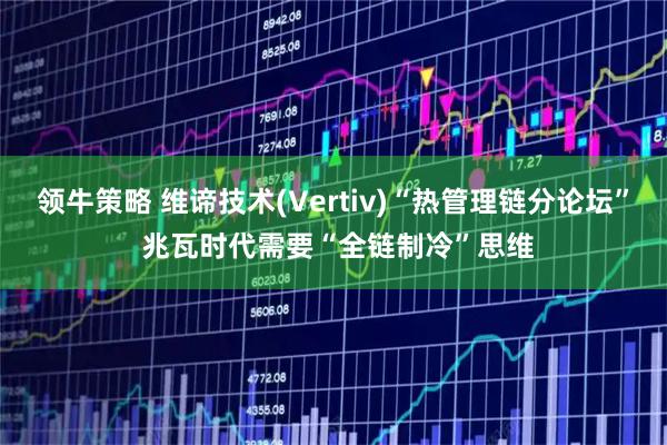 领牛策略 维谛技术(Vertiv)“热管理链分论坛” 兆瓦时代需要“全链制冷”思维